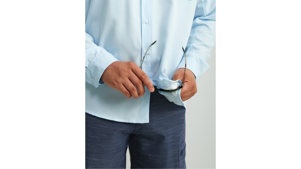 HUK Performance Fishing Tide Point LS Shirt - Mens, Ice Water, Medium, H1500172-476-M