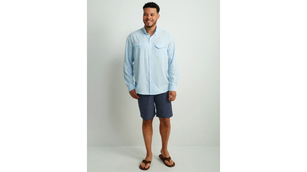 HUK Performance Fishing Tide Point LS Shirt - Mens, Ice Water, Medium, H1500172-476-M