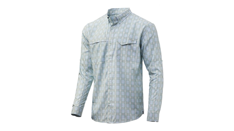 HUK Performance Fishing Tide Point Plaid Long Sleeve - Mens, 3XL, Plein Air, H1500064-451-XXXL