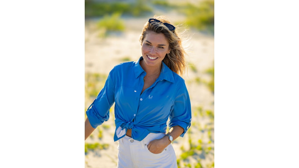 HUK Performance Fishing Tide Point Shirt - Womens, Quiet Harbor, Small, H6150006-445-S