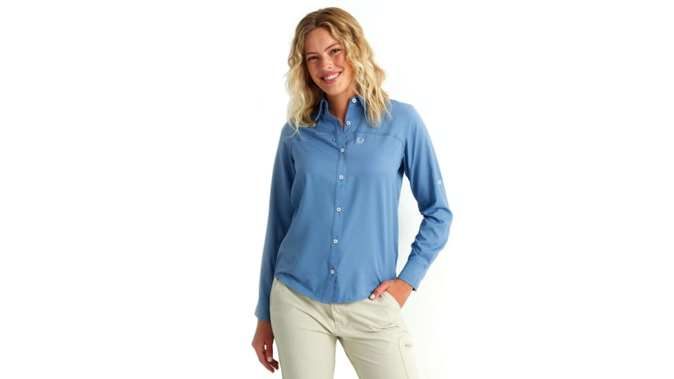 HUK Performance Fishing Tide Point Shirt - Womens, Quiet Harbor, Small, H6150006-445-S