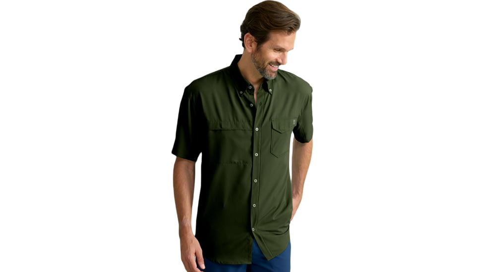 HUK Performance Fishing Tide Point Short Sleeve Shirt - Mens, Cypress Landing, 3XL, H1500171-377-XXXL