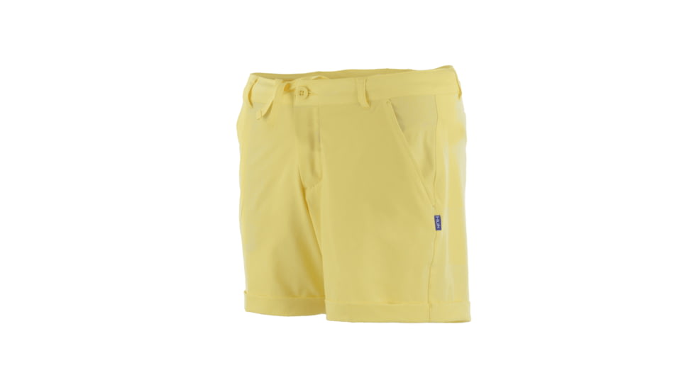 HUK Performance Fishing W 7 Day Short Bottoms, Short - Womens, Butter, Large, H6200008-745-L