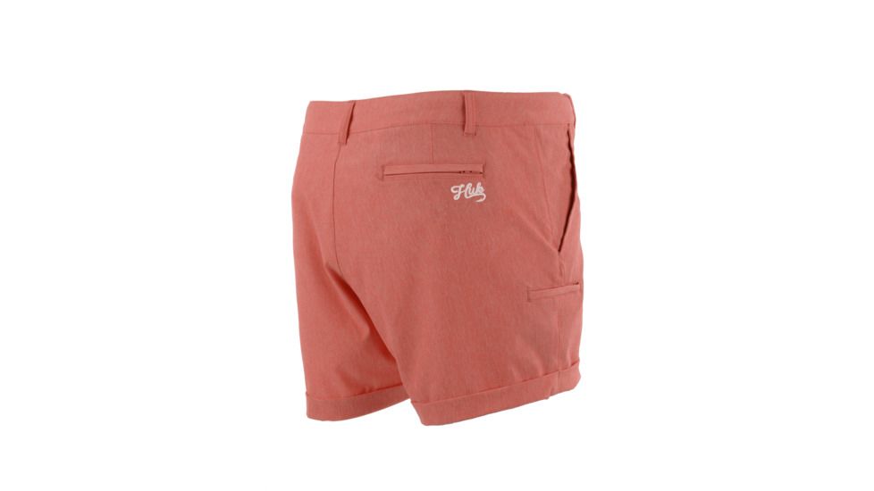 HUK Performance Fishing W 7 Day Short Bottoms, Short - Womens, Coral, Medium, H6200008-630-M