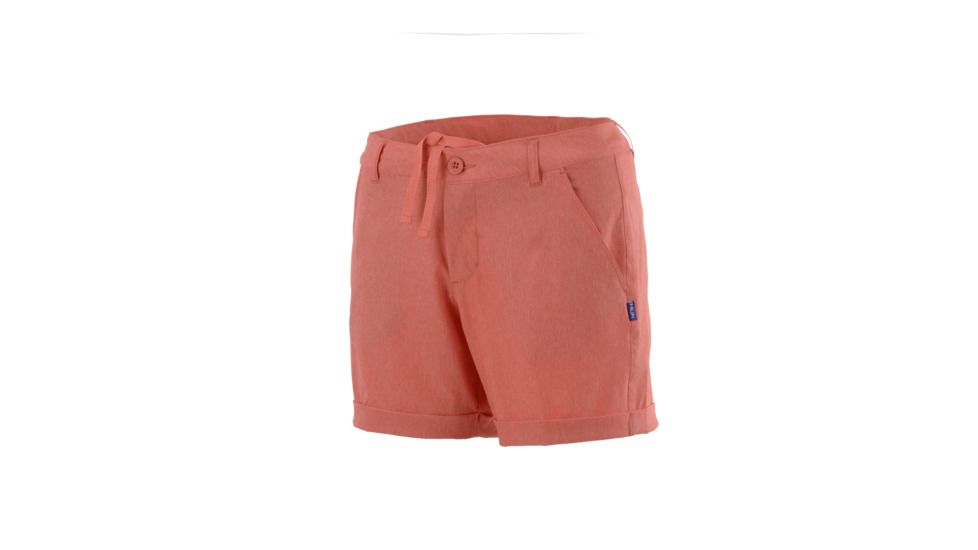 HUK Performance Fishing W 7 Day Short Bottoms, Short - Womens, Coral, Medium, H6200008-630-M