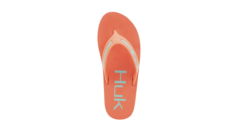 HUK Performance Fishing W Flipster Sandals, Flip Flops - Womens, Camelia/Pool, 9, H8633100-840-9