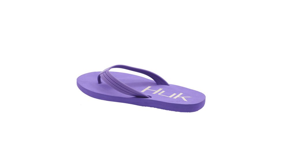 HUK Performance Fishing W Flipster Sandals, Flip Flops - Womens, Lavendar Khaki, 7, H8633100-511-7