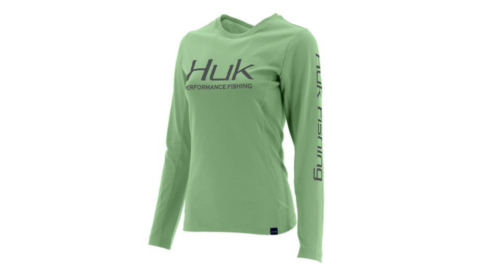 HUK Performance Fishing W Icon Hoodie, Pullover - Womens, Key Lime, Large, H6120019-336-L