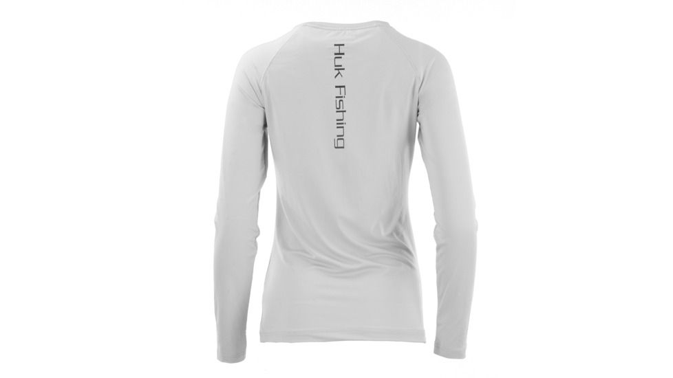 HUK Performance Fishing W Pursuit Vented LS Tops, Long Sleeve - Womens, White, Extra Small, H6120022-100-XS
