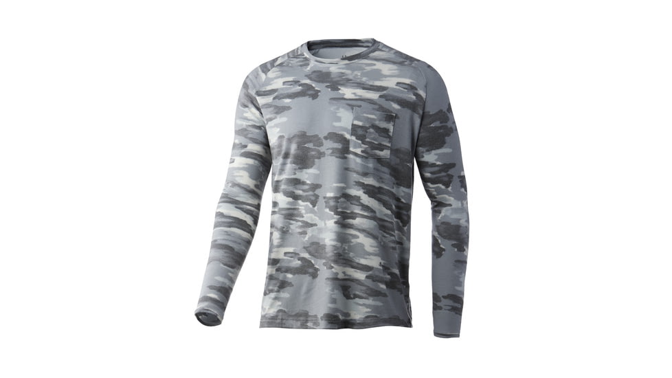HUK Performance Fishing Waypoint Edisto Long-Sleeve Shirt - Men's, Large, Overcast Grey, H1200459-032-L