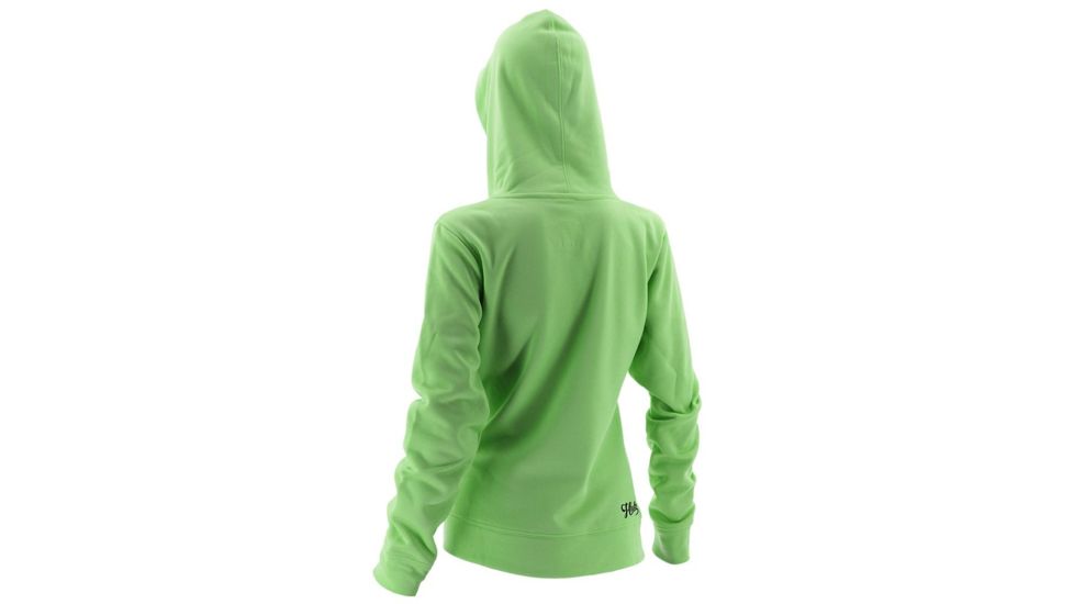 HUK Performance Fishing Womens Hoodie, Lime-Aid/SubPhantis Night Vision, Small, H6130002-330-S