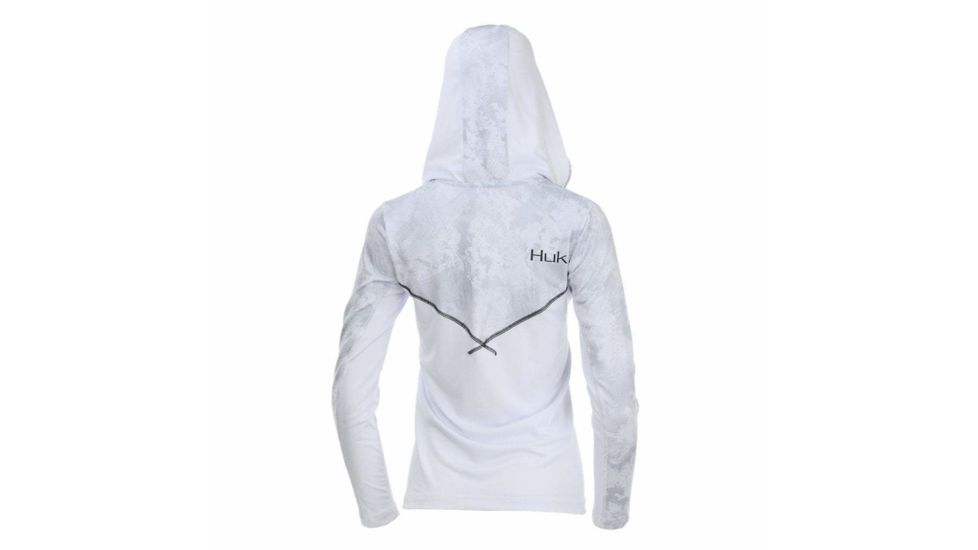 HUK Performance Fishing Womens Icon Camo Hoodie, SubPhantis SubZero, Extra Small, H6120013-185-XS
