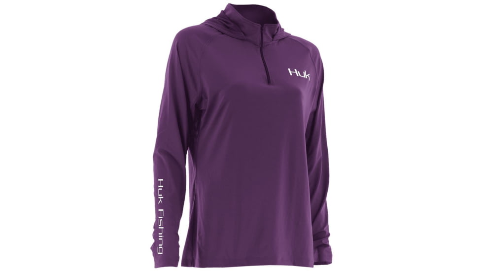 HUK Performance Fishing Womens Icon Hoodie, Black, Extra Small, H6120006-510-XS