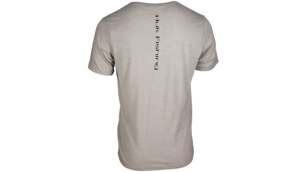 HUK Performance Fishing Xmark Mens Tee, True Gray Heather, Large, H1000090-035-L