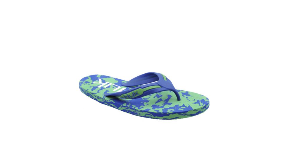 HUK Performance Fishing Y Flipster Sandals, Flip Flops - Youth, Royal/Greenbriar, 3, H8733100-460-3Y