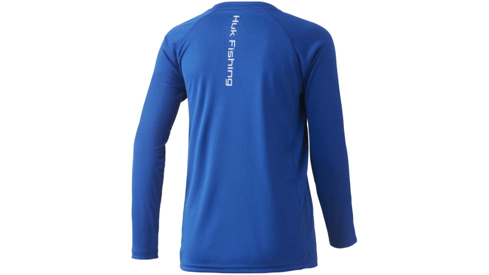 HUK Performance Fishing Pursuit L/S Shirt - Kids, Huk Blue, YM, H7120064-457-YM