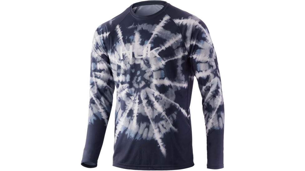 HUK Performance Fishing Spiral Dye Pursuit L/S Shirt - Men's, Volcanic Ash, L, H1200407-013-L