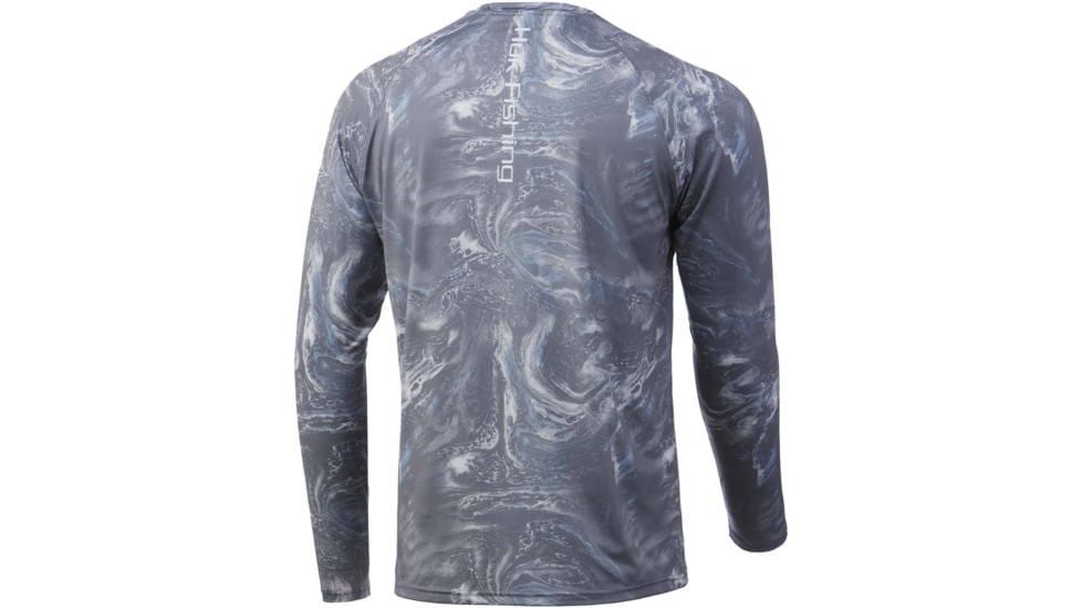 HUK Performance Fishing Stone Shore Pursuit L/S Shirt - Men's, Overcast Grey, M, H1200409-032-M