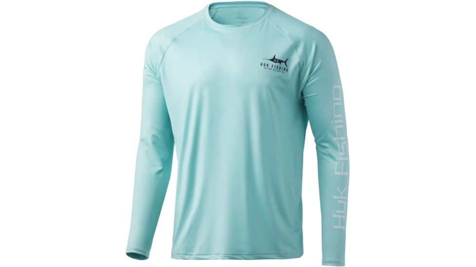 HUK Performance Fishing Sunset Marlin Pursuit L/S Shirt - Men's, Beach Glass, S, H1200420-339-S