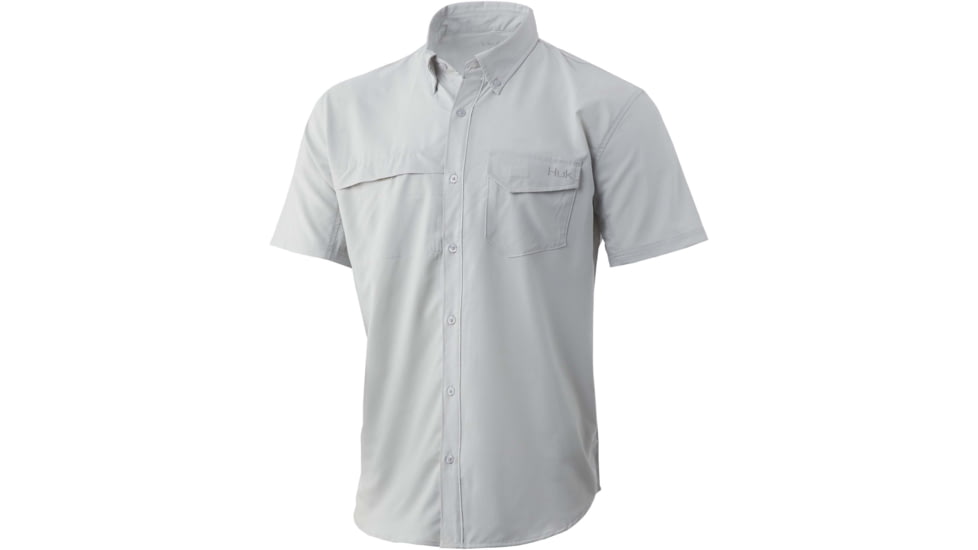 HUK Performance Fishing Tide Point S/S Shirt - Men's, Oyster, L, H1500117-052-L