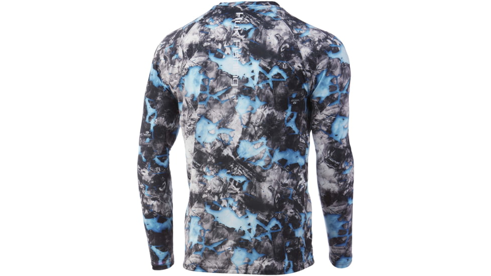 HUK Performance Fishing Vented Mossy Oak Fracture Pursuit L/S Shirt - Mens, Mossy Oak Lightning, L, H1200399-991-L