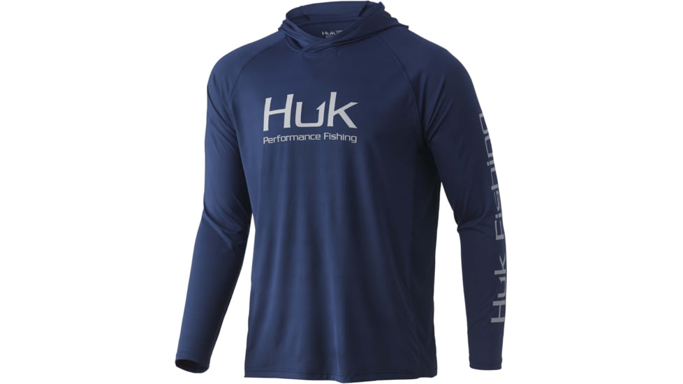 HUK Performance Fishing Vented Pursuit Hoodie - Men's, Sargasso Sea, M, H1200397-409-M