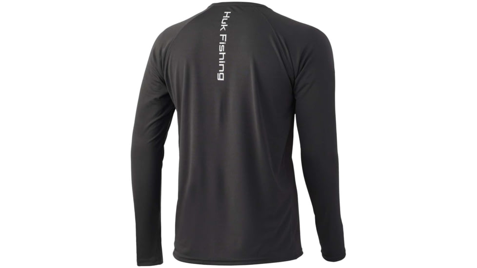 HUK Performance Fishing Vented Pursuit L/S Shirt - Mens, Volcanic Ash, S, H1200396-013-S