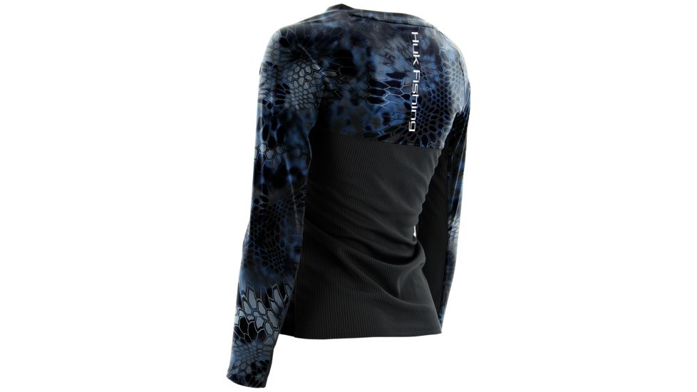 HUK Womens Kryptek Long Sleeve Icon Shirt, Kryptek Neptune H1200075NEPXS