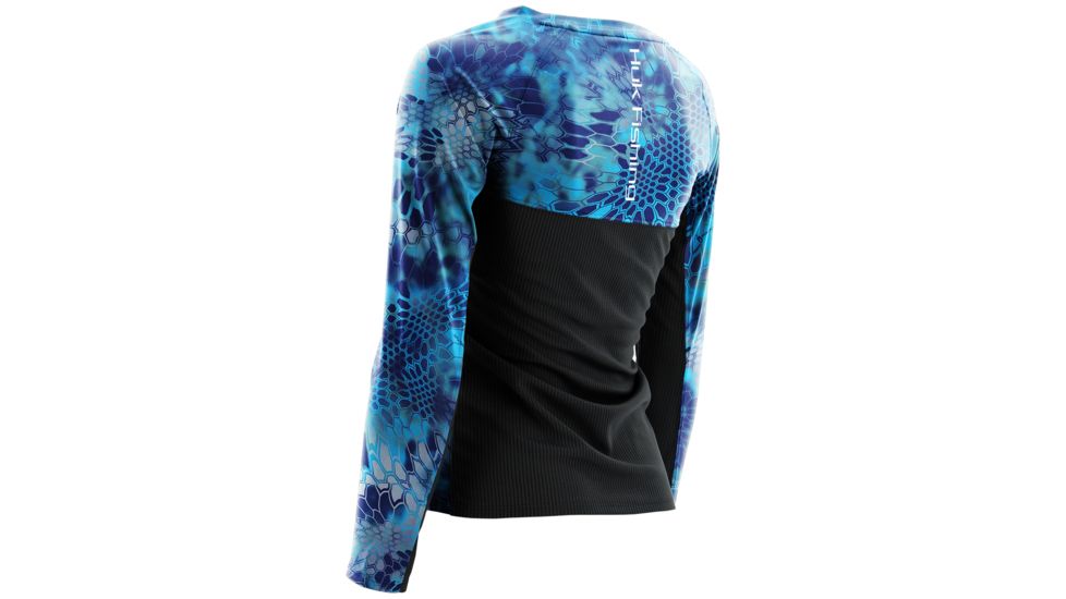 HUK Womens Kryptek Long Sleeve Icon Shirt, Kryptek Pontus H1200075PONXL