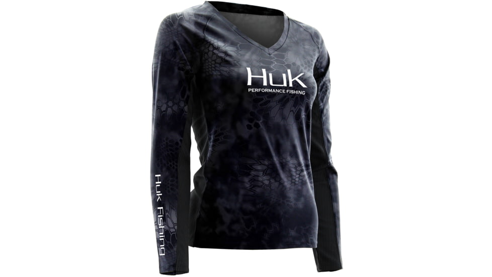 HUK Womens Kryptek Long Sleeve Icon Shirt, Kryptek Typhon H1200075TYNXS