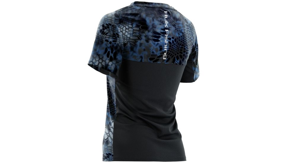 HUK Womens Kryptek Short Sleeve Icon Shirt, Kryptek Neptune H1200077NEPXS
