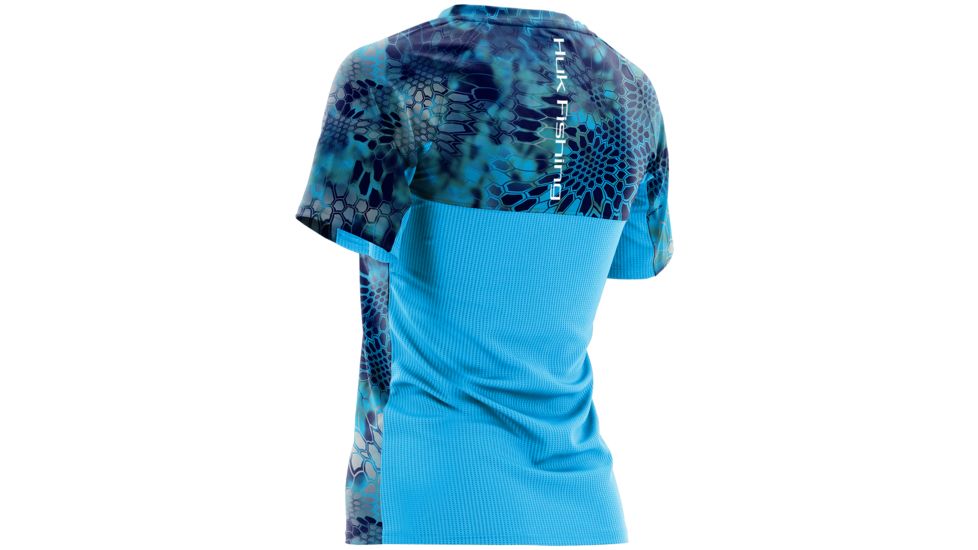 HUK Womens Kryptek Short Sleeve Icon Shirt, Kryptek Pontus H1200077PONXL