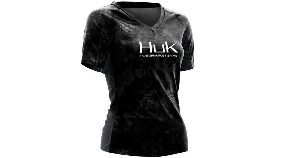 HUK Womens Kryptek Short Sleeve Icon Shirt, Kryptek Typhon H1200077TYNXS
