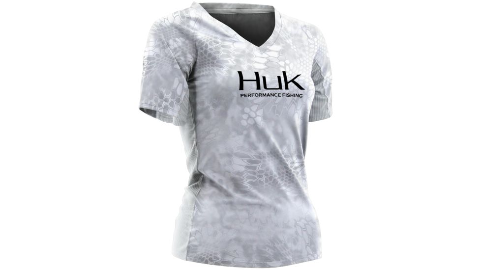 HUK Womens Kryptek Short Sleeve Icon Shirt, Kryptek Yeti H1200077YTIXL
