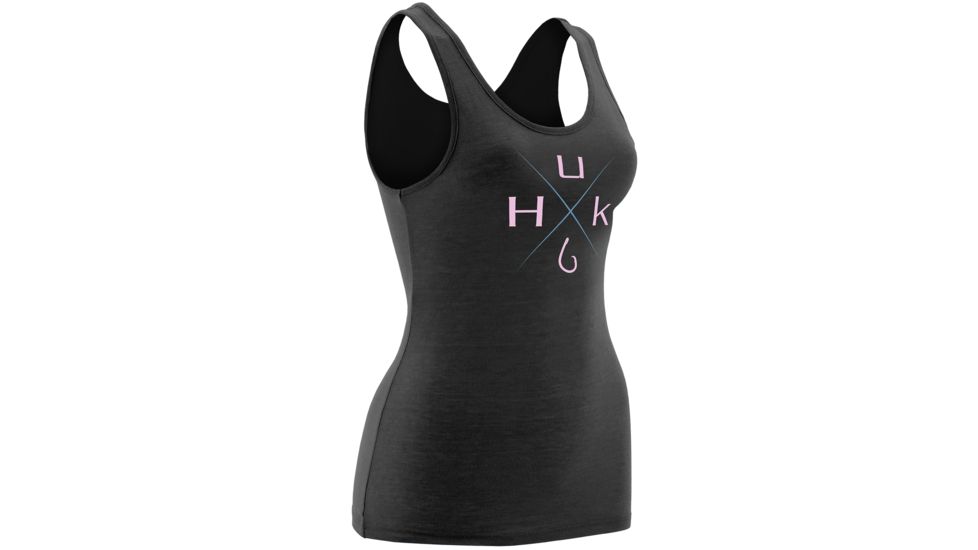 HUK Womens X Mark Tank, Dark Grey Heather H1000083DGHXS