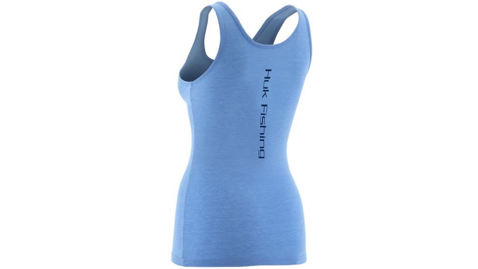 HUK Womens X Mark Tank, Heather Carolina Blue H1000083HCBXS