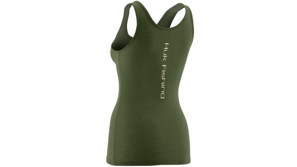 HUK Womens X Mark Tank, Heather Green H1000083HGNXS