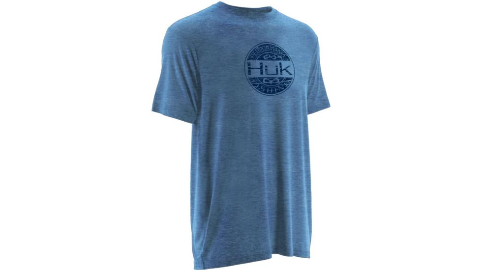 HUK Wood SW Tee, Heather Carolina Blue, Small H1000044HCBS
