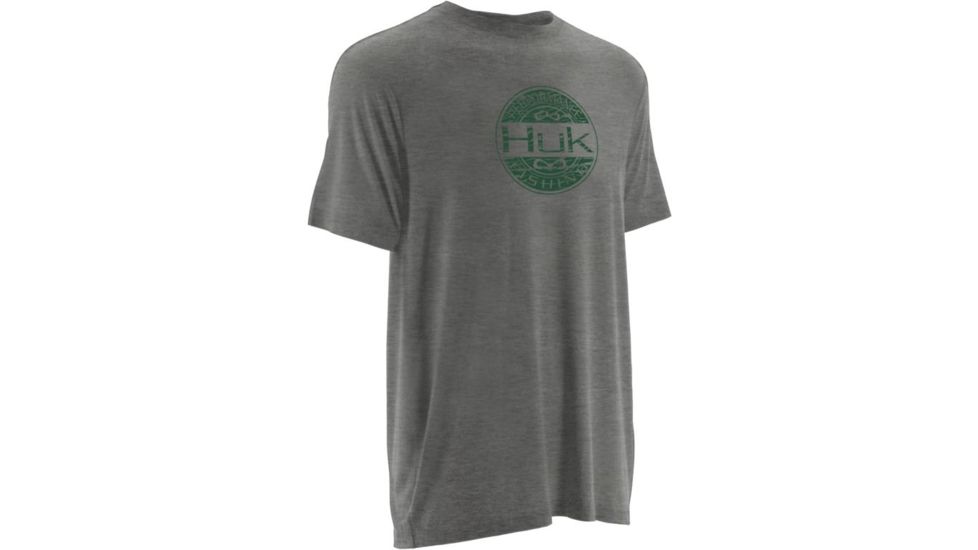 HUK Wood SW Tee, True Grey Heather, Small H1000044TGHS