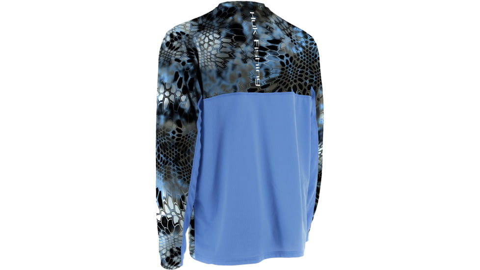 HUK Youth Kryptek Icon Long Sleeve Shirt, Kryptek Neptune H7000001NEPYL