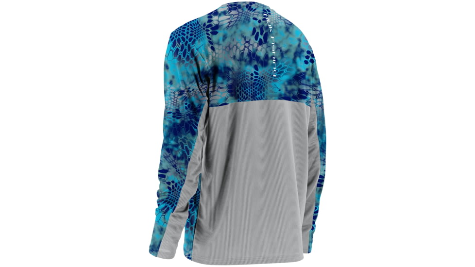HUK Youth Kryptek Icon Long Sleeve Shirt, Kryptek Pontus H7000001PONYXL