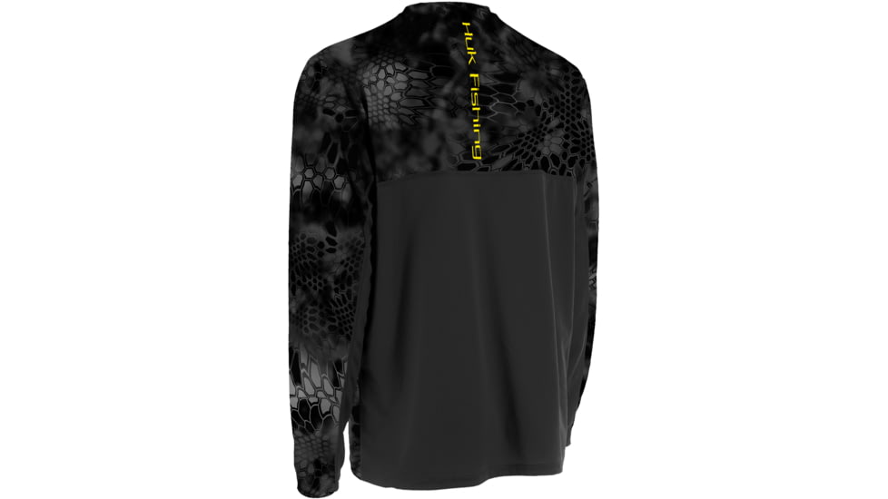 HUK Youth Kryptek Icon Long Sleeve Shirt, Typhon-Yellow H7000001TY1YXL