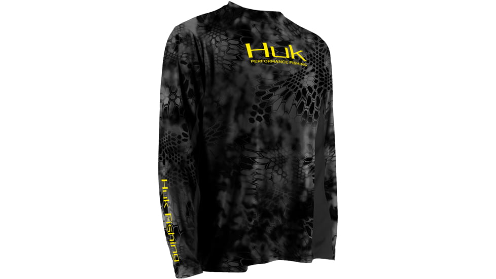 HUK Youth Kryptek Icon Long Sleeve Shirt, Typhon-Yellow H7000001TY1YXL