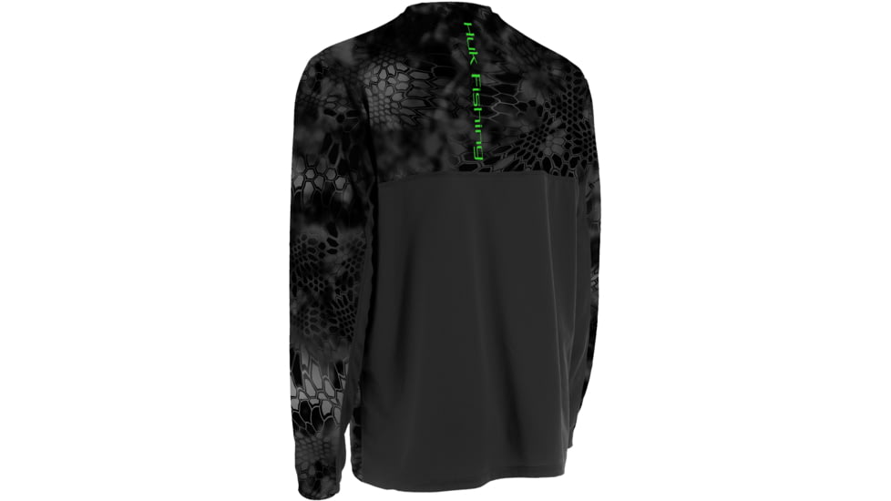 HUK Youth Kryptek Icon Long Sleeve Shirt, Typhon-Neon Green H7000001TY2YS