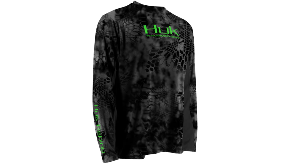 HUK Youth Kryptek Icon Long Sleeve Shirt, Typhon-Neon Green H7000001TY2YS