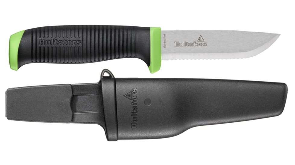 Hultafors Serrated Outdoor knife-Black/Green