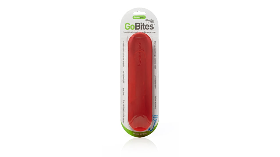 Human Gear GoBites Utensil, Trio with Case, Red, HG0423