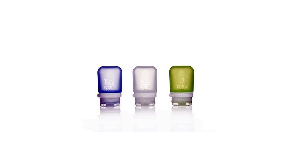 Humangear GoToob+ 3-Pack, 1.7oz, Clear/Green/Blue, Clear/Green/Blue, HG-31544