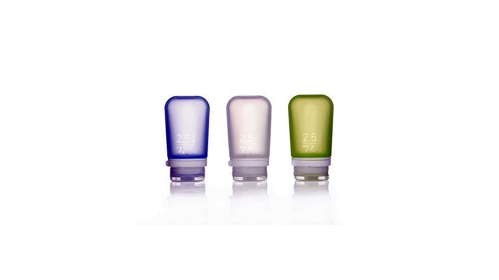 Humangear GoToob+ 3-Pack, 2.5oz, Clear/Green/Blue, Clear/Green/Blue, HG-31568