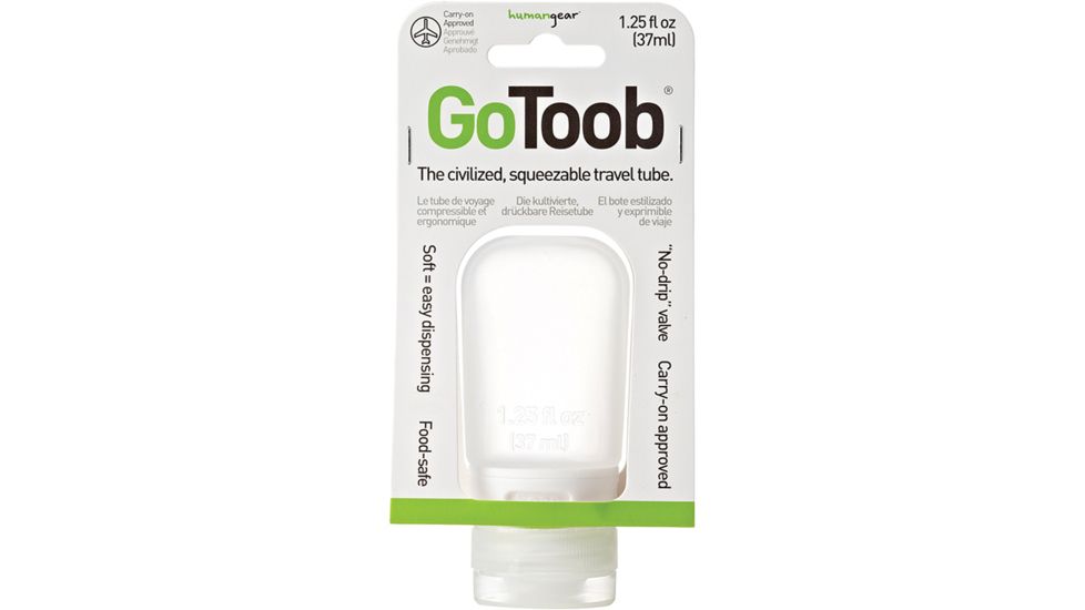 Humangear GoToob Silicone Tube, 1.25 oz, Clear, HG0101
